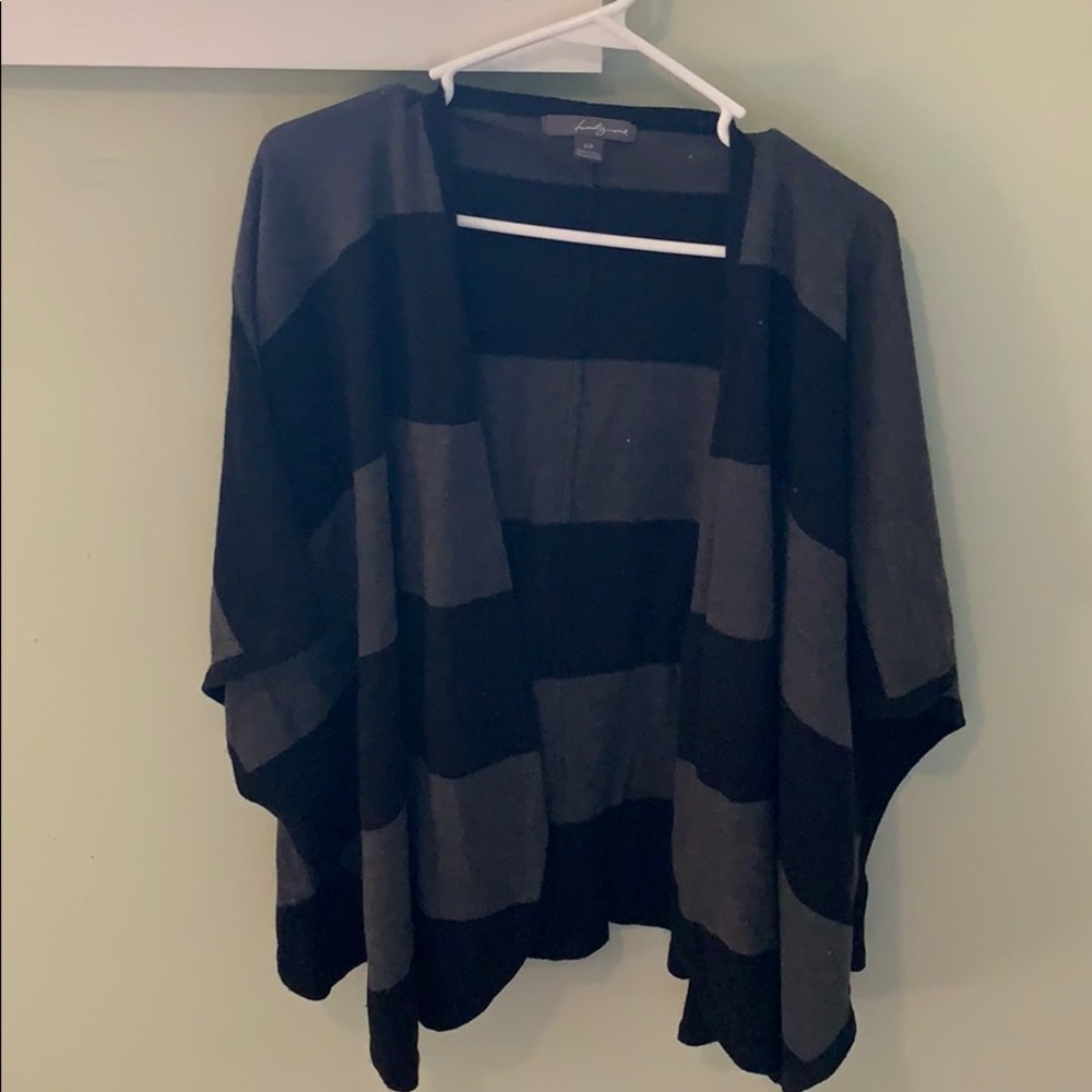 Black and gray shawl